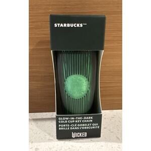 Starbucks Wicked‎ Glow In The Dark Green Keychain Mini Ornament